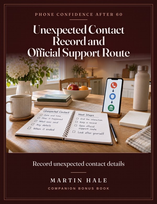 Unexpected Contact Record and Official Support Route bonus book cover